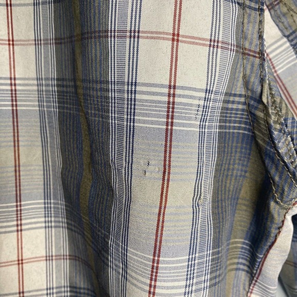 Pacific Trail Mens M Medium‎ Plaid Vented T-Shirt Outdoor Button Up - Picture 6 of 7